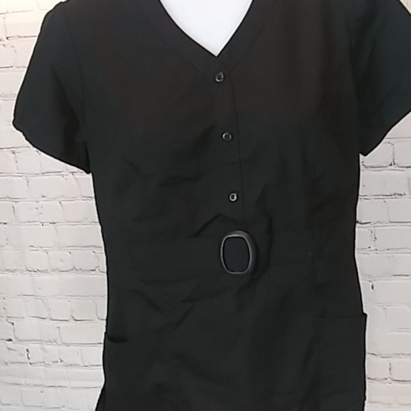 Grey's Anatomy black scrub top - Picture 2 of 6